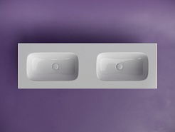 Ceramicanova Мебельная раковина Grace 141 с двумя чашами CN7022wx белая – фотография-4