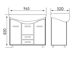 Атолл Мебель для ванной "Барселона 95" lucido – фотография-4