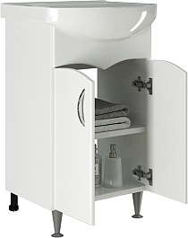 Mixline Мебель для ванной Формат 52 L белая – фотография-4