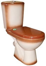 Rosa Унитаз-компакт Комфорт коричневый – фотография-1