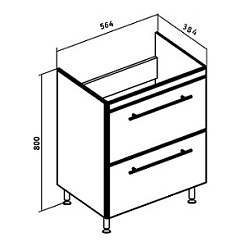 Runo Тумба с раковиной Фостер 60 – фотография-5