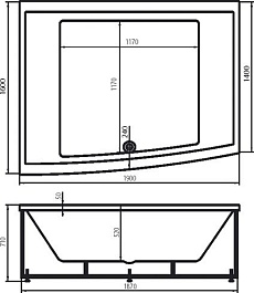 Vagnerplast Акриловая ванна IMPOSSIBLE 190 – фотография-3