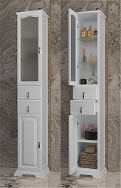 Opadiris Шкаф-пенал для ванной Риспекто 30 L белый – фотография-4