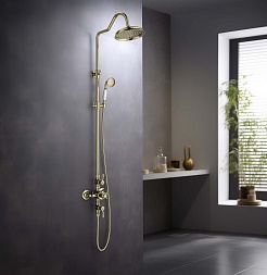 Aquatek Душевая стойка Классик AQ2563PG полированное золото – фотография-3