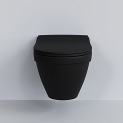 Ambassador Сиденье для унитаза Nord тонкое черное матовое – фотография-3