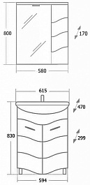 Onika Мебель для ванной Лайн 60 R – фотография-3
