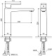 Excellent Смеситель Square ARAC.1502CR высокий для раковины – картинка-6