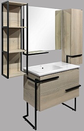 Comforty Мебель для ванной Дюссельдорф 90 дуб дымчатый – фотография-4