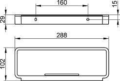 Keuco Полка Plan 14958 хром, белая – фотография-4
