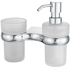 WasserKRAFT Держатель стакана и дозатора "Berkel K-6889" – фотография-1