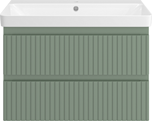 Brevita Тумба с раковиной Victory 80 подвесная зеленая – фото-1