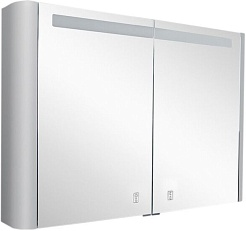 Am.Pm Зеркальный шкаф Sensation 100, с подсветкой, серый шелк – фотография-4