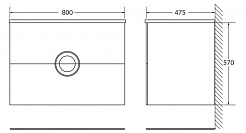 BelBagno Тумба с раковиной ONDA 800 Bianco Lucido – фотография-4