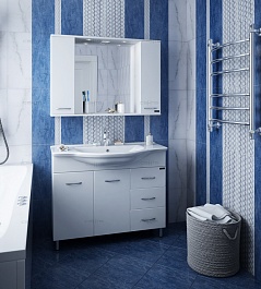 СанТа Зеркальный шкаф Прима 100 свет – фотография-4