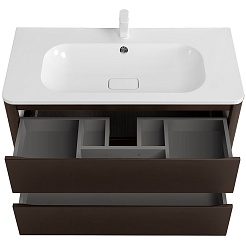 Cezares Тумба с раковиной Relax 100 подвесная оружейная сталь – фотография-6