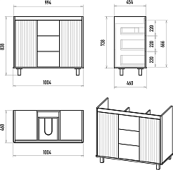 Brevita Тумба с раковиной Risacca Pistachio 100 фисташковый – фотография-9