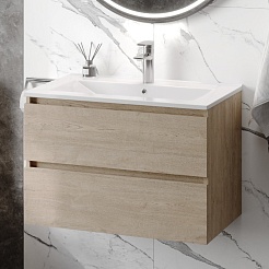 Teymi Тумба под раковину Laina 75 подвесная дуб светлый – фотография-7