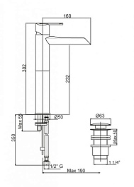 Cezares Смеситель HEAVEN-LC-01-Cr для накладных раковин – фотография-2