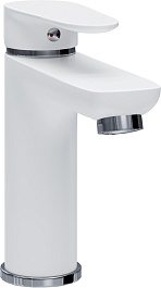 Aringa Смеситель для раковины Рейн AR02008WH белый/хром – фотография-2