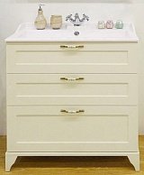 Акватон Тумба с раковиной "Леон 80 Н" дуб бежевый