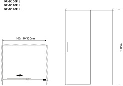 Grossman Душевая дверь в нишу Fly 1 GR-D110 – фотография-3