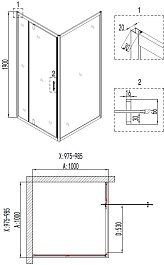 Niagara Душевой уголок Nova NG-6602-08 Black – фотография-3