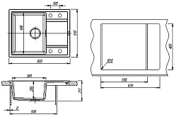 Florentina Мойка кухонная Эстель 650 грей – фотография-4