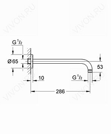 Grohe Кронштейн для верхнего душа "Rainshower 28576000" – фотография-2