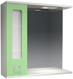 Какса-а Зеркальный шкаф "Витраж-Цвет 70" L фисташка – фотография-1