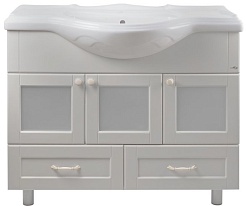 Misty Тумба с раковиной Латте 105 бежевый эмаль – фотография-1