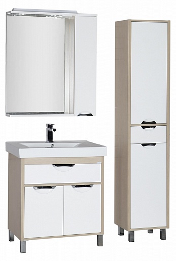 Aquanet Тумба с раковиной "Гретта 75" дуб – фотография-6