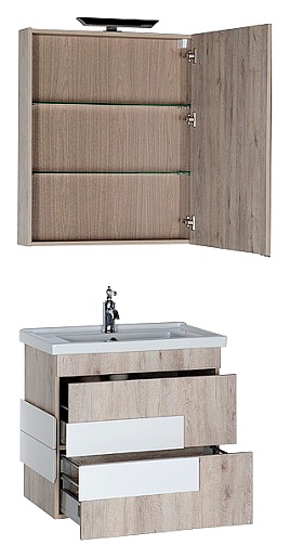 Aquanet Мебель для ванной "Мадейра 70" дуб кантри – картинка-5