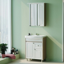 Mixline Тумба с раковиной Версаль 55 белое дерево – фотография-4