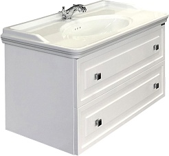 Comforty Тумба с раковиной Феррара 100 подвесная белая – фотография-1