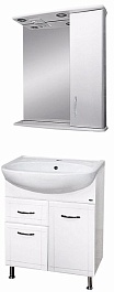 Misty Мебель для ванной Уют 60 R с 1 ящиком белая – фотография-1
