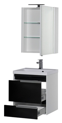 Aquanet Мебель для ванной "Тиволи 60" черный – фотография-6