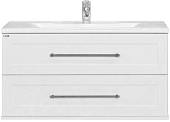 Misty Тумба с раковиной Марта 100 подвесная белая – фотография-1