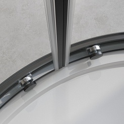 Cezares Душевой уголок Relax 304 RELAX-304-R-2-100-C-GM 100x100 профиль оружейная сталь стекло прозрачное – фотография-6