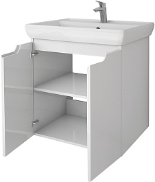 Dreja Тумба с раковиной Q Plus (D) 70 белая – фотография-9