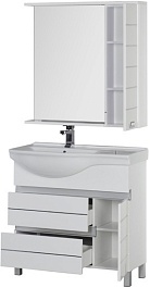 Aquanet Мебель для ванной "Доминика 90" L белая (176648) – фотография-2