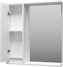 Brevita Зеркальный шкаф Balaton 75 L белый – фотография-3