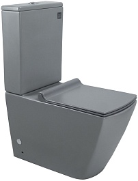 Esbano Унитаз компакт Duero-C безободковый серый матовый – фотография-1