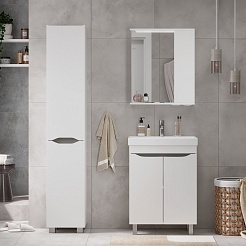 Volna Мебель для ванной Lake 60.2D R белая – фотография-2