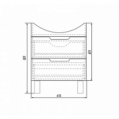 Dreja Тумба с раковиной David 65 – фотография-2