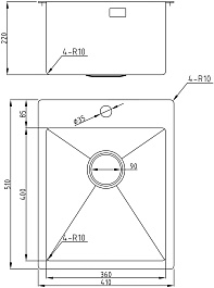 Milacio Мойка кухонная Denia 41 Steel вороненая сталь – фотография-6
