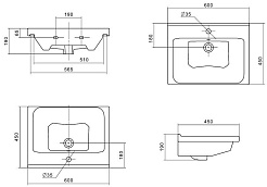 Volna Тумба с раковиной Volna 60.2Y подвесная белая – фотография-13