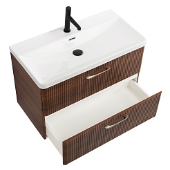 BelBagno Тумба с раковиной Due 80 подвесная Noce – фотография-5