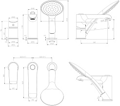 Rossinka Смеситель на борт ванны W40-39 встраиваемый белый/хром – фотография-2