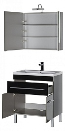 Aquanet Мебель для ванной Верона 75 черная напольная (231034) – фотография-5