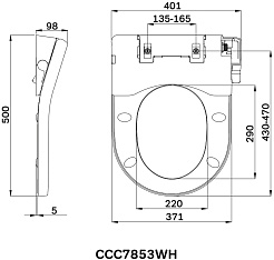 Am.Pm Крышка-сиденье CCC7853WH электронная, с функцией биде – фотография-6